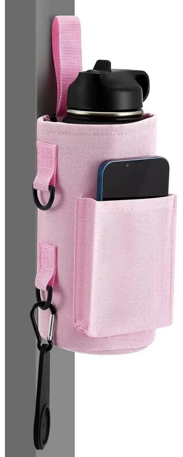 Magnetic Gym Water Bottle Bag Holder, Built-In Magnet for Easy Attachment to Metal Surface, Magnetic Bottle Sleeve Pouch