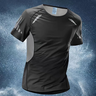 Men'S Running Sports T-Shirts Casual O-Neck Short Sleeve Tops Outdoor Fitness Loose Tees Summer Breathable Comfortable Pullover