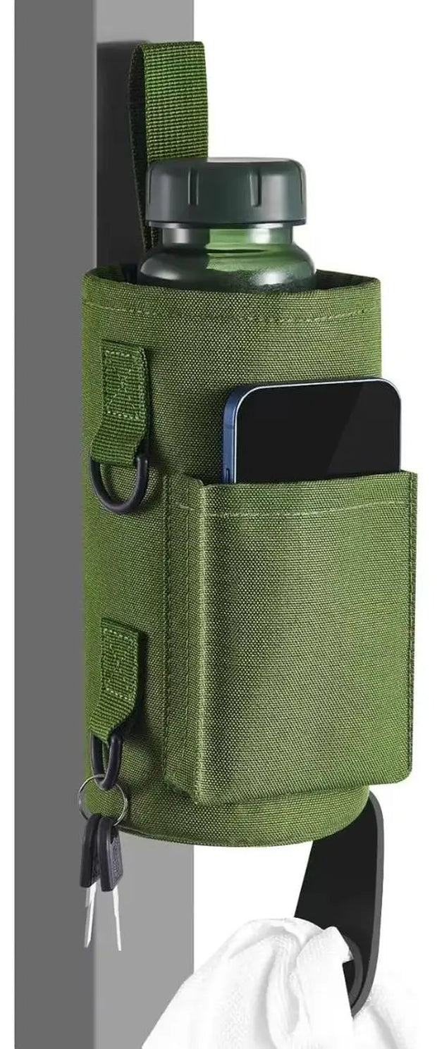 Magnetic Gym Water Bottle Bag Holder, Built-In Magnet for Easy Attachment to Metal Surface, Magnetic Bottle Sleeve Pouch