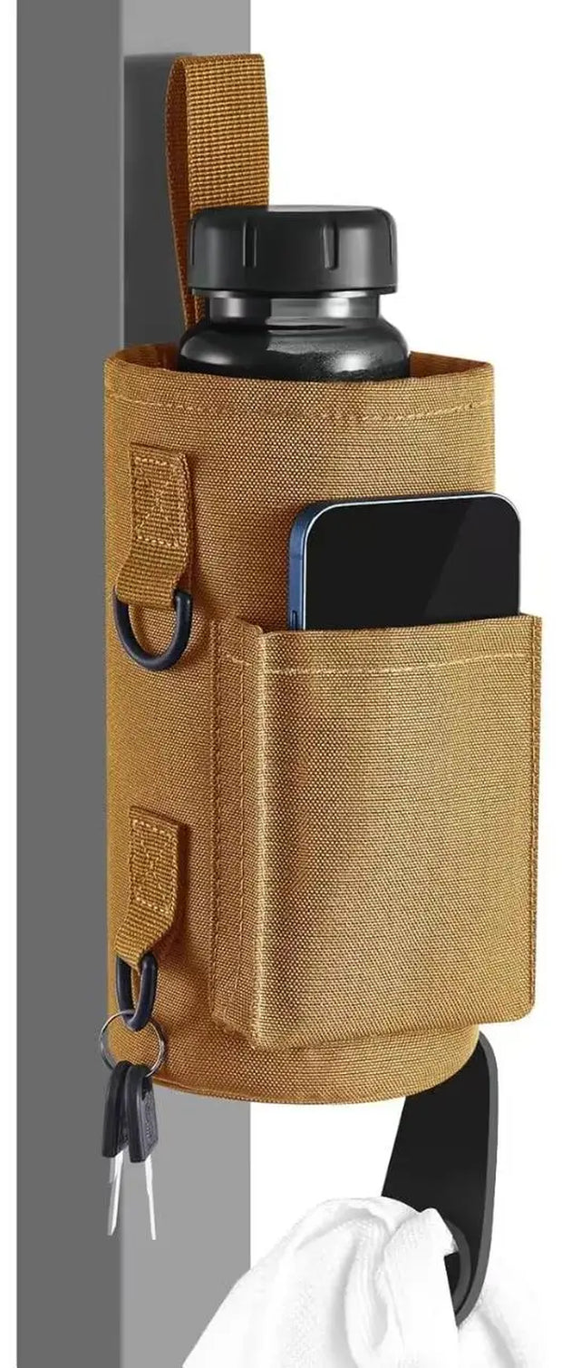 Magnetic Gym Water Bottle Bag Holder, Built-In Magnet for Easy Attachment to Metal Surface, Magnetic Bottle Sleeve Pouch